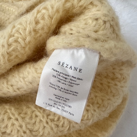 Sezane Emile cardigan butter yellow xxs with free tote bag/ NWT - Picture 7 of 13